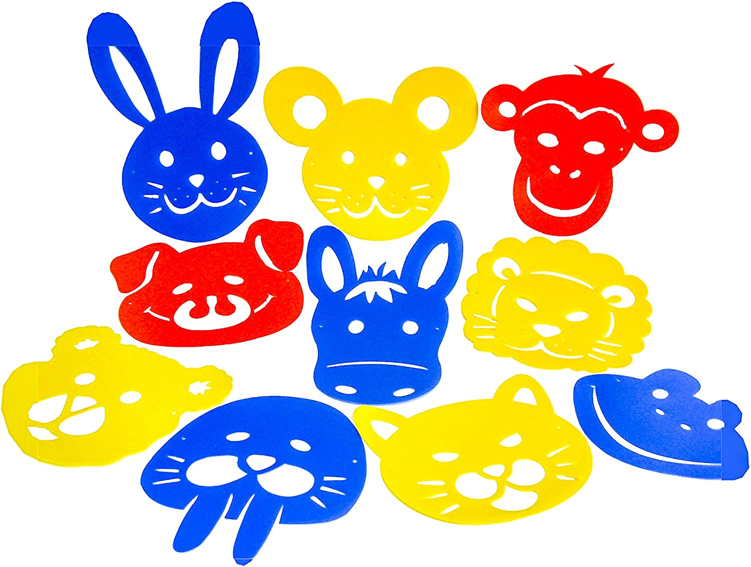 Yıkanabilir Boyama Şablonu/Hayvan Maskeleri (10 Adet) Yıkanabilir Boyama Şablonu/Hayvan Maskeleri (10 Adet)