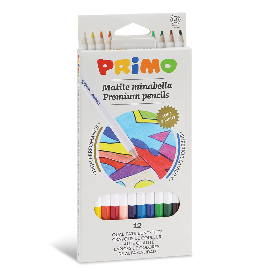 Primo Minabella Özel Seri 3,8 mm Kuru Boya 12 Renk Primo Minabella Özel Seri 3,8 mm Kuru Boya 12 Renk